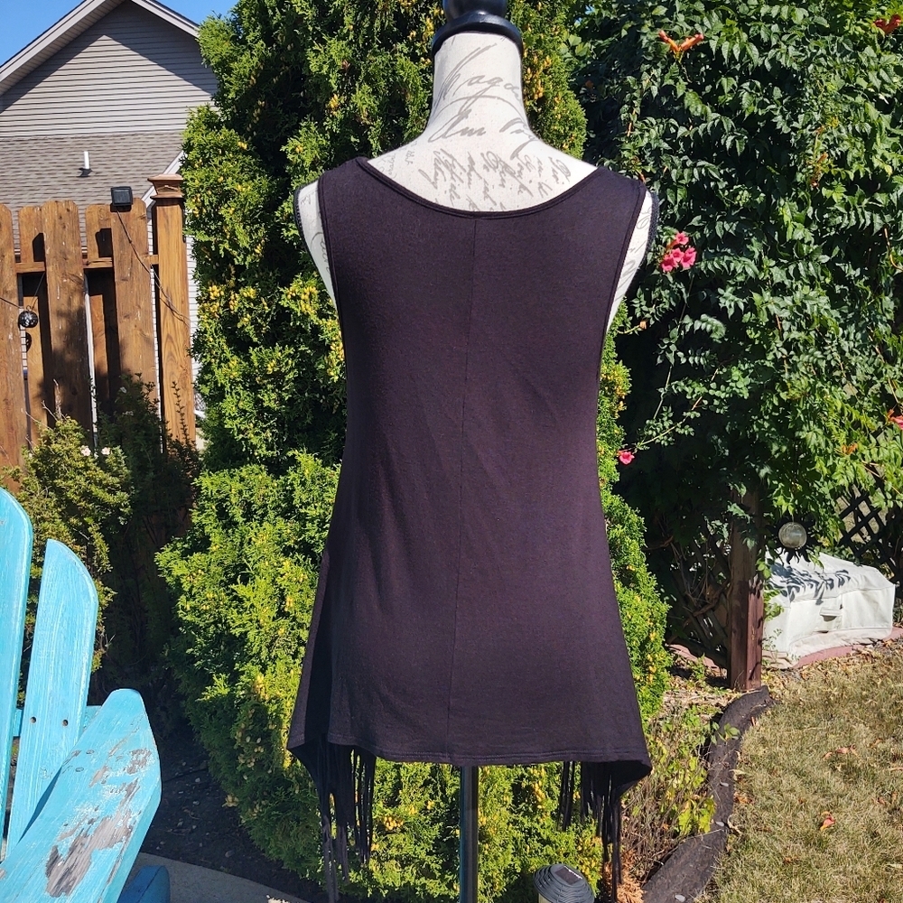 Oatt Large Love Black Tank Fringe Sides! - Picture 9 of 13